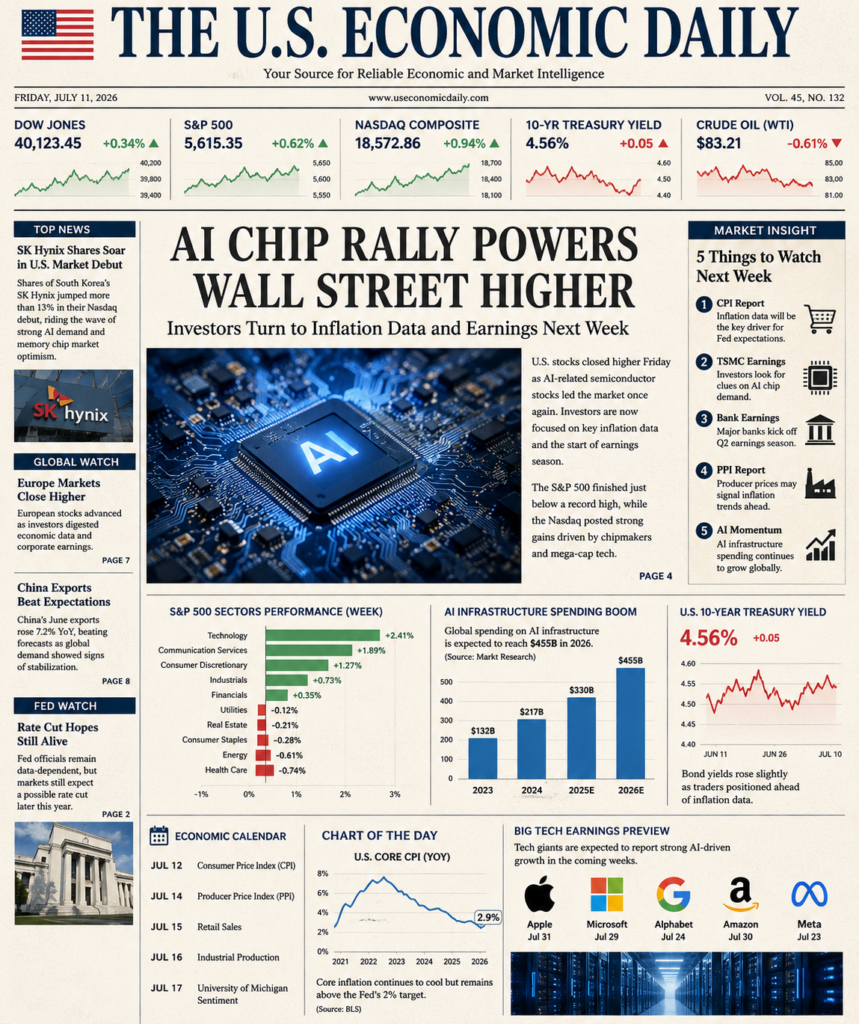 US Stock Market Weekly Recap: AI Chips Rally While Investors Await Inflation Data (July 11, 2026) chatgpt image 2026년 7월 12일 오전 08 02 55