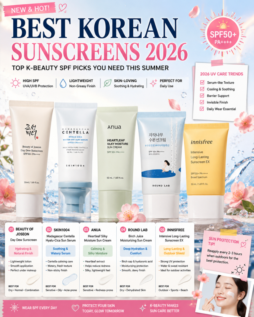 Best New Korean Sunscreens of 2026: Top K-Beauty SPF Launches You Need This Summer chatgpt image 2026년 7월 13일 오전 06 12 30