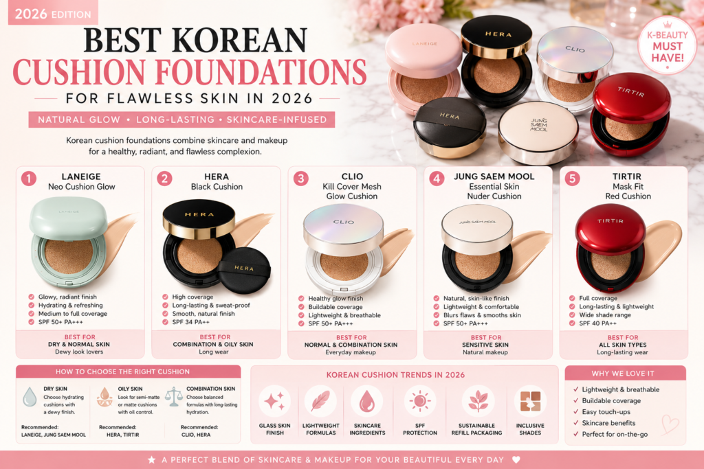 Best Korean Cushion Foundations for Flawless Skin in 2026 chatgpt image 2026년 7월 15일 오전 06 48 10